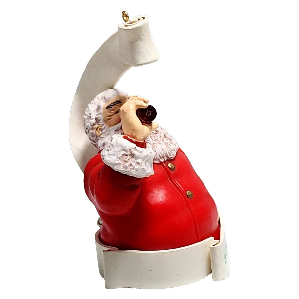 Coca-Cola Santa Merry Christmas Ornament Vintage Holiday Collectible Décor